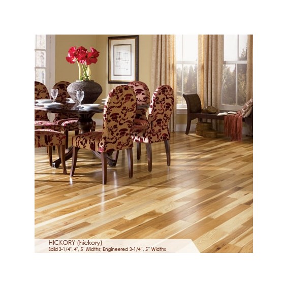 Somerset Character Collection Plank 3 1/4&quot; Solid Hickory Saddle Wood Flooring