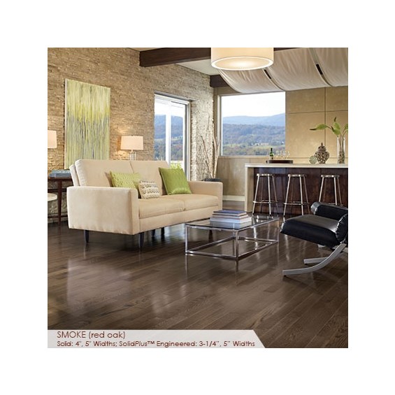 Somerset Color Collection Plank 3 1/4&quot; Engineered Oak Smoke Wood Flooring