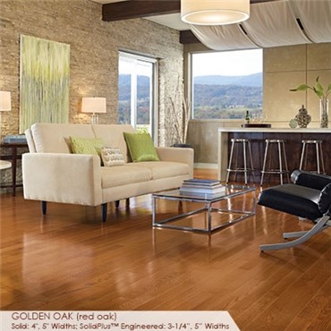 Somerset Color Collection Plank 3 1/4&quot; Engineered Oak Golden Wood Flooring