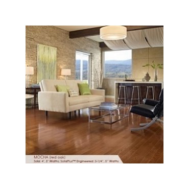 Somerset Color Collection Plank 4&quot; Solid Mocha Wood Flooring