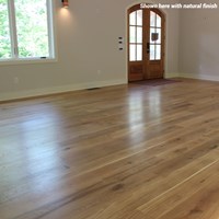 French Oak Unfinished Engineered Wood Flooring by Hurst Hardwoods - completed installation with natural finish