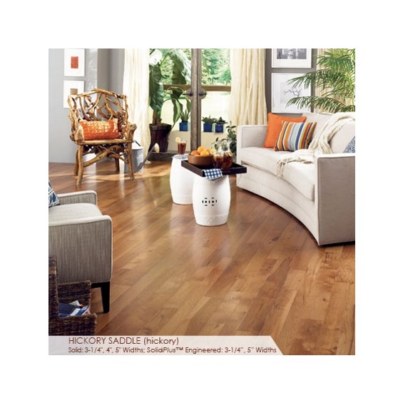Somerset Character Collection Plank 3 1/4&quot; Engineered Hickory Saddle Wood Flooring