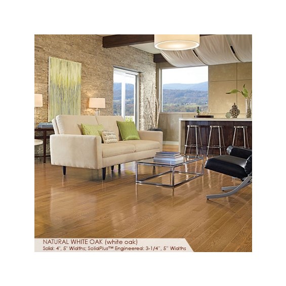Somerset Color Collection Plank 5&quot; Engineered White Oak Natural Wood Flooring