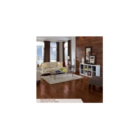 Somerset Color Collection Strip 2 1/4&quot; Solid Mocha Wood Flooring