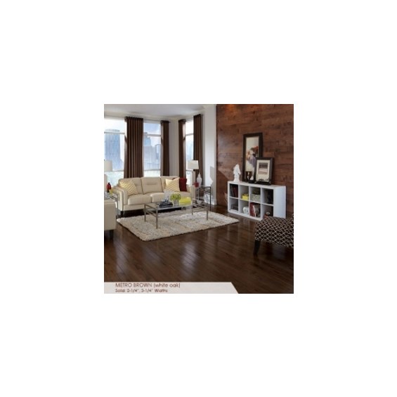 Somerset Color Collection Strip 2 1/4&quot; Solid Metro Brown Wood Flooring