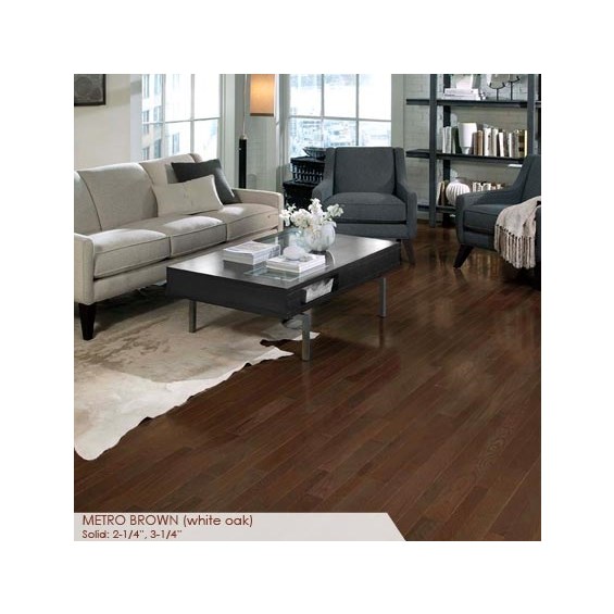 Somerset Homestyle Collection 3 1/4&quot; Solid Metro Brown Wood Flooring