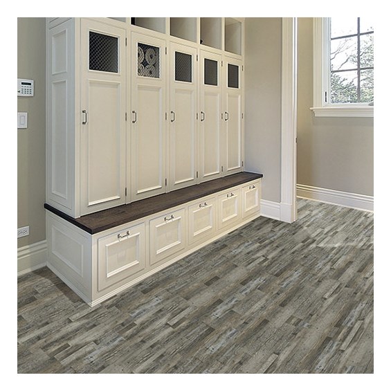 Global GEM Farmstead Reclaimed Oak Decatur waterproof vinyl SPC flooring at cheap prices by Hurst Hardwoods