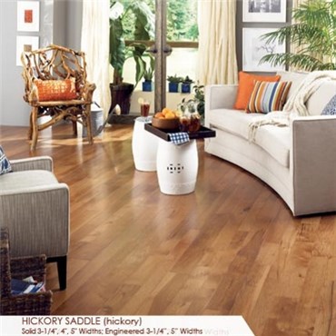 Somerset Character Collection Plank 4&quot; Solid Hickory Saddle Wood Flooring