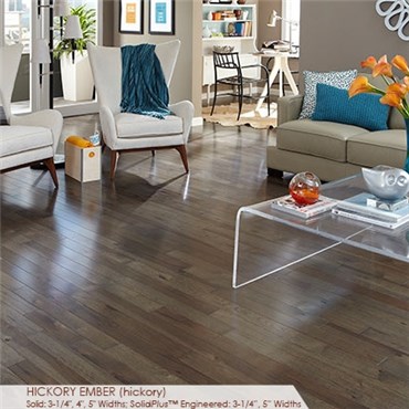 Somerset Character Collection Plank 5&quot; Solid Hickory Ember Wood Flooring