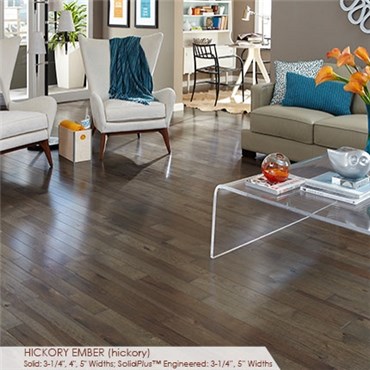Somerset Character Collection Plank 3 1/4&quot; Engineered Hickory Ember Wood Flooring