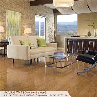 Somerset Color Collection Plank 5&quot; Engineered White Oak Natural Wood Flooring