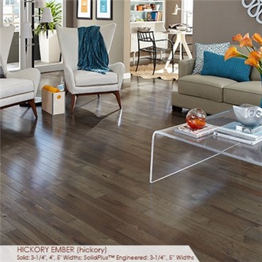 Somerset Character Collection Plank 5&quot; Engineered Hickory Ember Wood Flooring