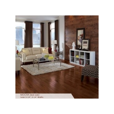 Somerset Color Collection Strip 2 1/4&quot; Solid Mocha Wood Flooring