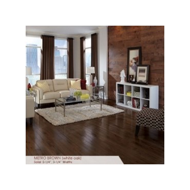 Somerset Color Collection Strip 2 1/4&quot; Solid Metro Brown Wood Flooring