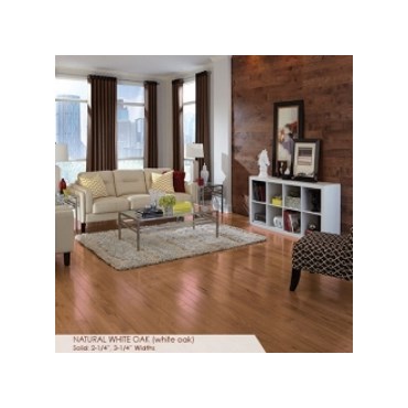 Somerset Color Collection Strip 2 1/4&quot; Solid  White Oak Natural Wood Flooring