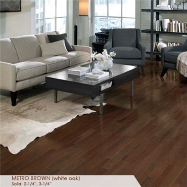 Somerset Homestyle Collection 2 1/4&quot; Solid Metro Brown Wood Flooring