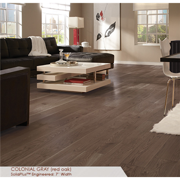 Somerset Wide Plank Collection 7 Red Oak Colonial Gray Hurst