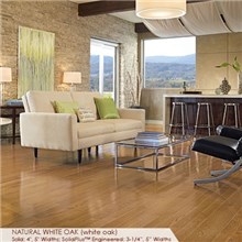 Somerset Color Collection Plank 3 1/4" Engineered White Oak Natural Wood Flooring