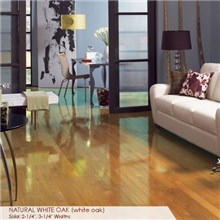 Somerset High Gloss Collection Strip 3 1/4" Solid Natural White Oak High Gloss Wood Flooring