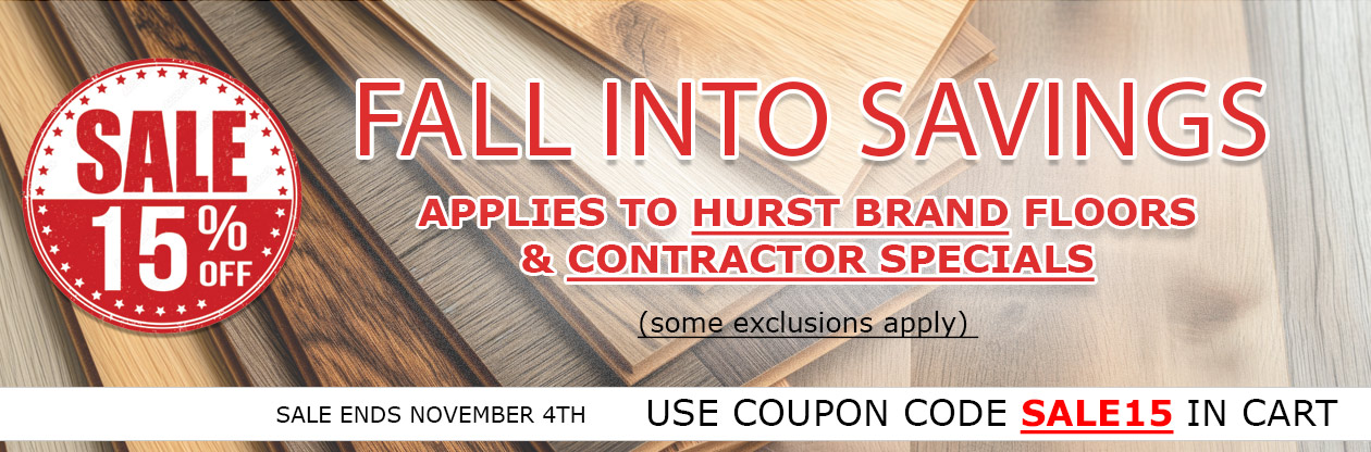 Save 15% on Hurst Brand Flooring & Contractor Specials Flooring