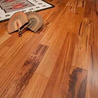 5&quot; Tigerwood Discount Unfinished Engineered Tigerwood Hardwood Flooring by Hurst Hardwoods