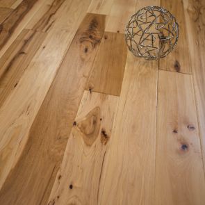 5" x 3/4" Hickory Hand Scraped Prefinished Solid Natural