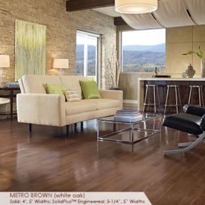 Somerset Color Collection Plank 3 1/4" Engineered Oak Metro Brown