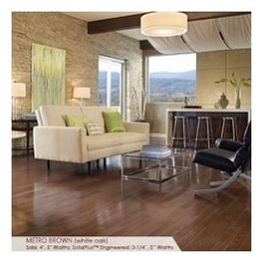 Somerset Color Collection Plank 5" Solid Metro Brown
