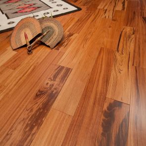 3 1/4" x 3/4" Tigerwood Clear Grade Prefinished Solid