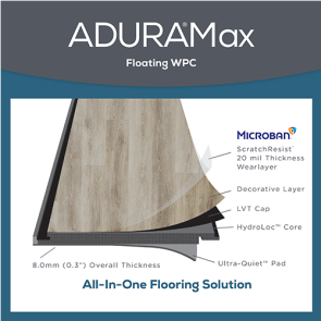 Mannington ADURA MAX Vienna Alabaster Vinyl Flooring