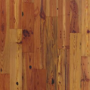 5 1/8" x 3/4" Antique Reclaimed Heart Pine Character LIVE SAWN 1' to 10' Unfinished Solid Wood Floor
