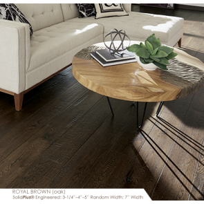 Somerset Handcrafted Collection 7" Engineered White Oak Royal Brown